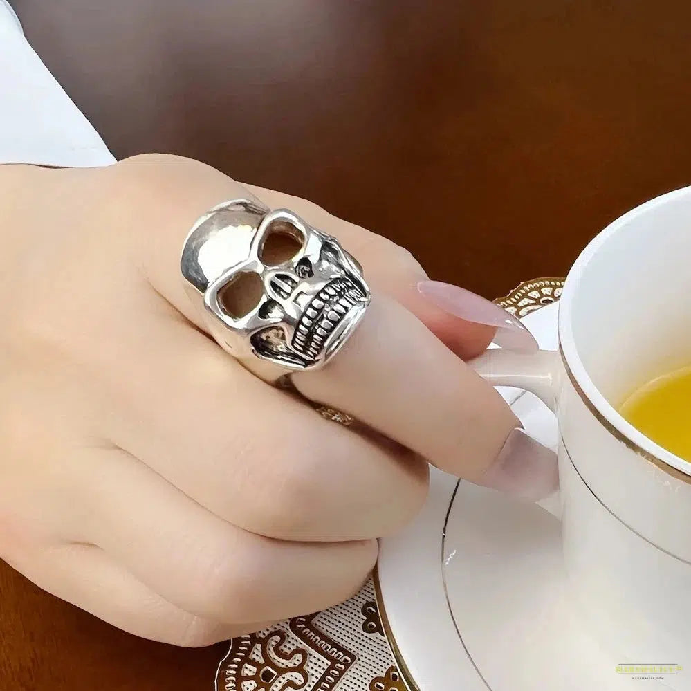 Skull Ring,Europe Rebel Street Fashion Good Jewerly For Women Men,Punk Gift In 925 Sterling Silver,Super Deals