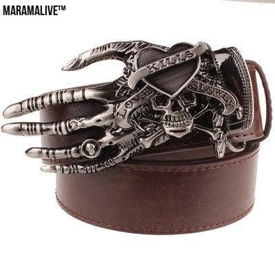 Skull big head claw belt fashion