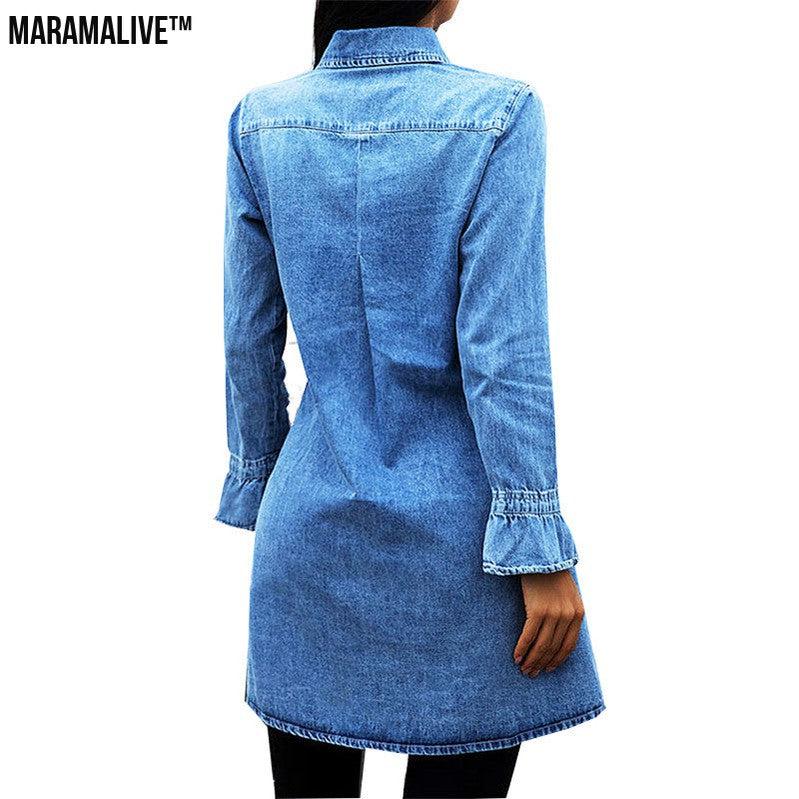 Slim Fit Denim Dress Fashion