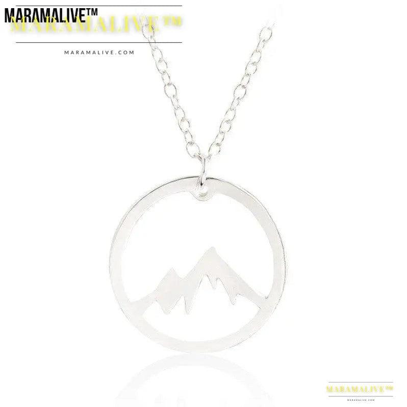 Snow Mountain Pendant Necklace