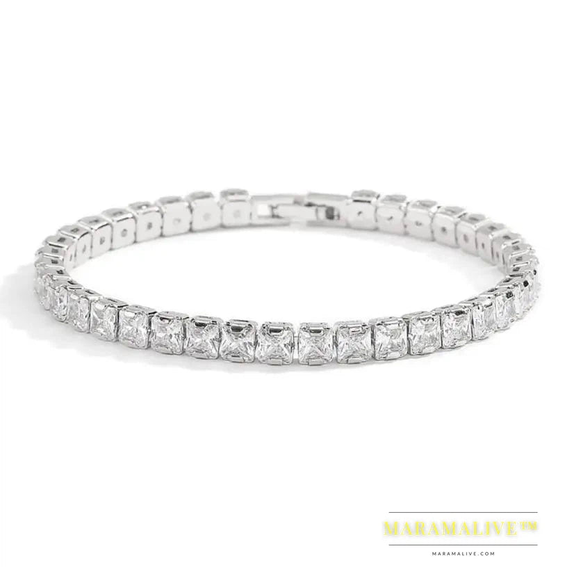 Solid 18K 14K Gold Moissanite Tennis Bracelet for Women D VVS1 Round 925 Sterling Silver Luxury Bracelet for Engagement