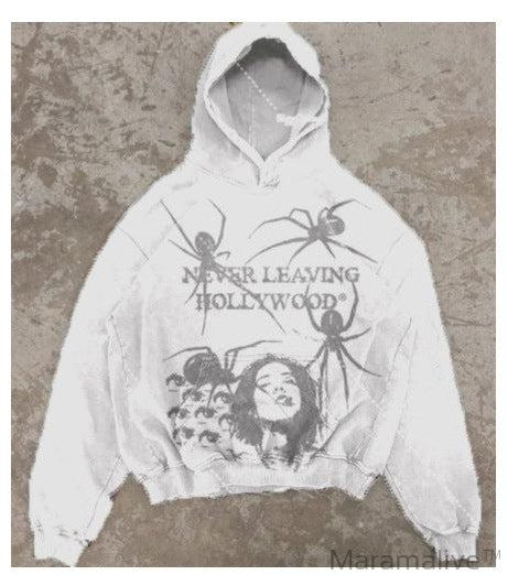 Spider Retro Loose Men's And Women's Hoodie