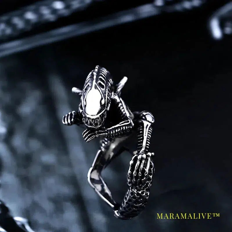 Stainless Steel Alien Predator Finger Rings For Men alien Predator high quality jewelry