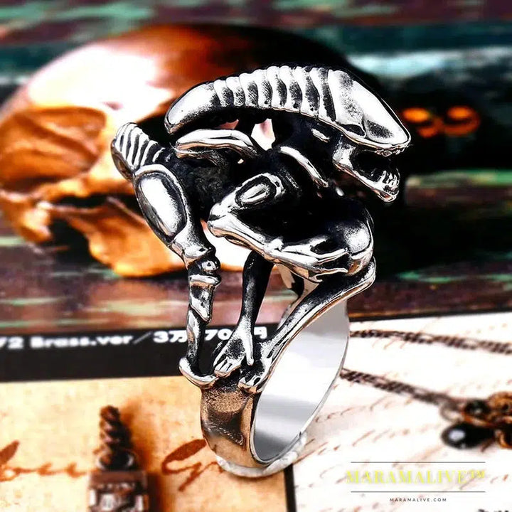 Stainless Steel Alien Predator Finger Rings For Men alien Predator high quality jewelry