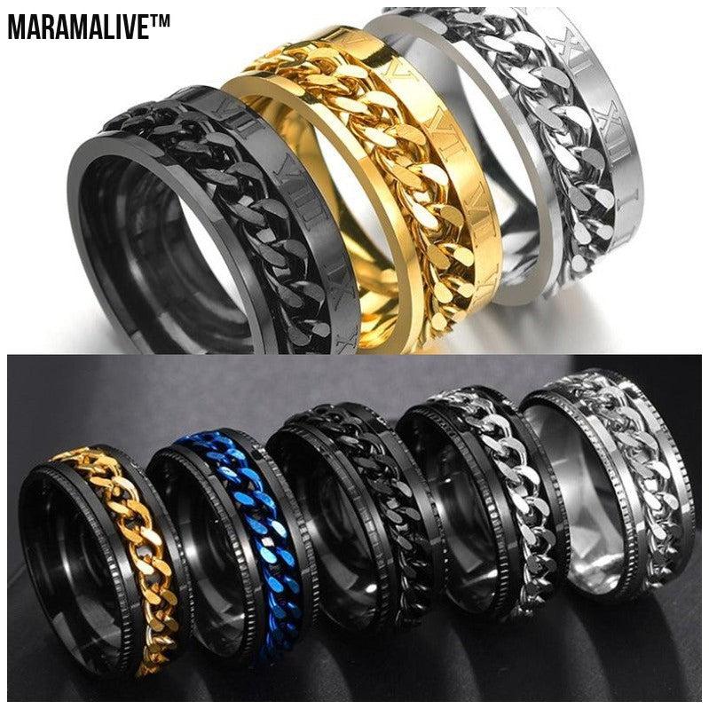 Stainless Steel Personality Men'S Ring