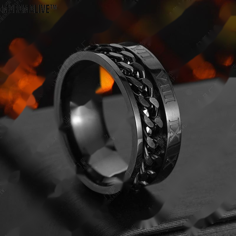 Stainless Steel Personality Men'S Ring