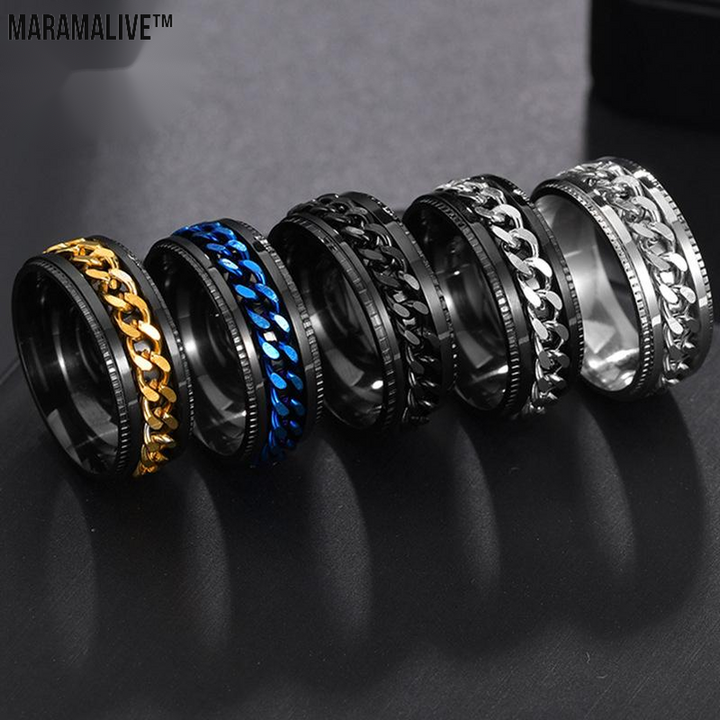 Stainless Steel Personality Men'S Ring