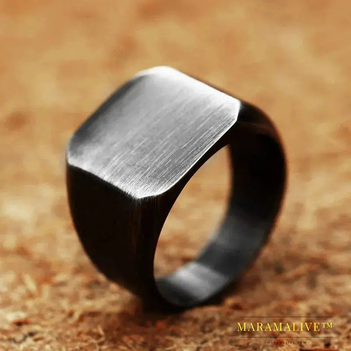 Stainless Steel Ring Top Quality Old Style Simple Ring For Men Antique Fashion Jewelry