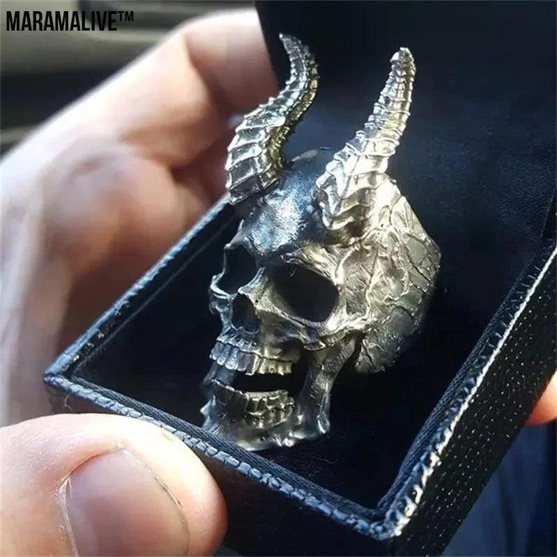 Stainless Steel Skull Titanium Ring - Skull Ring Design