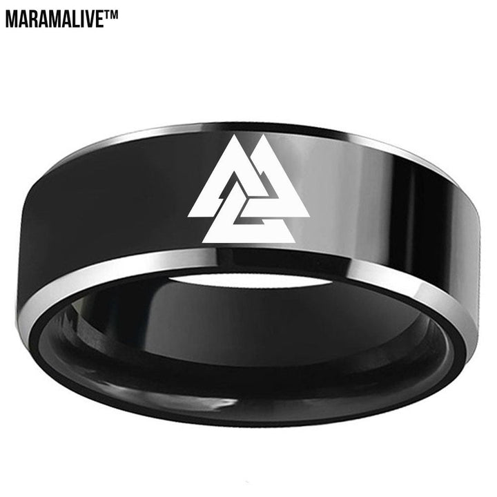 Stainless Steel Viking Odin Symbol Ring