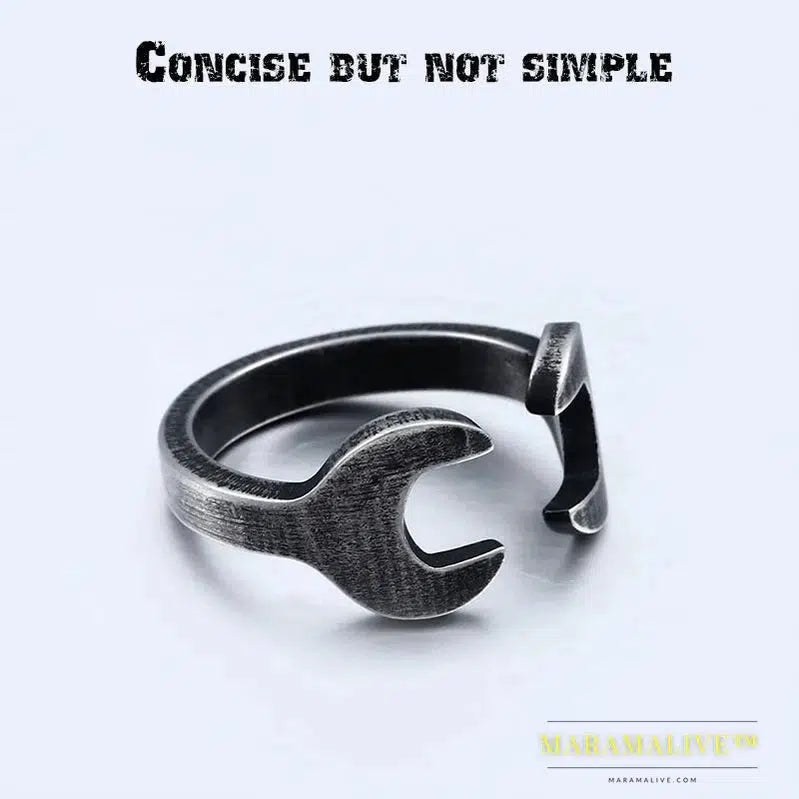 Stainless Steel high polish kinds of geometric shapes Antique silver colour fashion jewelry for men and women ring