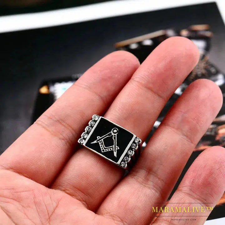 Stainless Steel ring Master Mason Ring Masonic Ring Hot Selling Freemason Signet Ring For Men