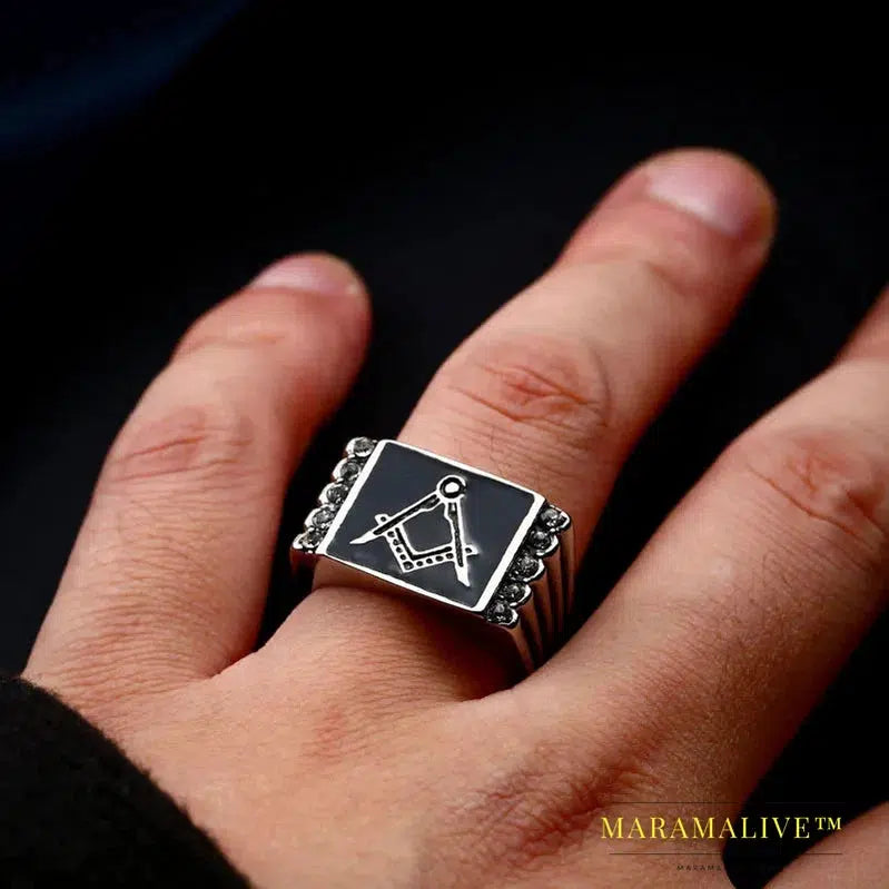 Stainless Steel ring Master Mason Ring Masonic Ring Hot Selling Freemason Signet Ring For Men