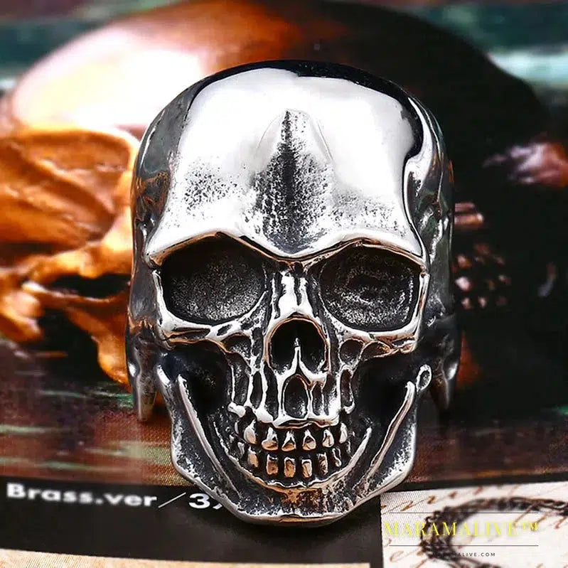 Stainless Steel ring biker Ring Cool Punk Man's Skull Ring Stainless Steel special fashion jewelry