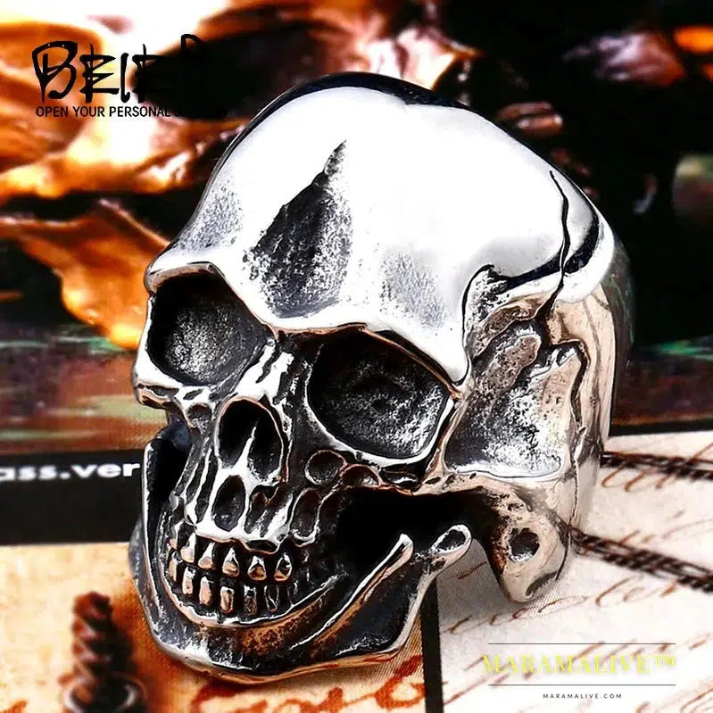 Stainless Steel ring biker Ring Cool Punk Man's Skull Ring Stainless Steel special fashion jewelry