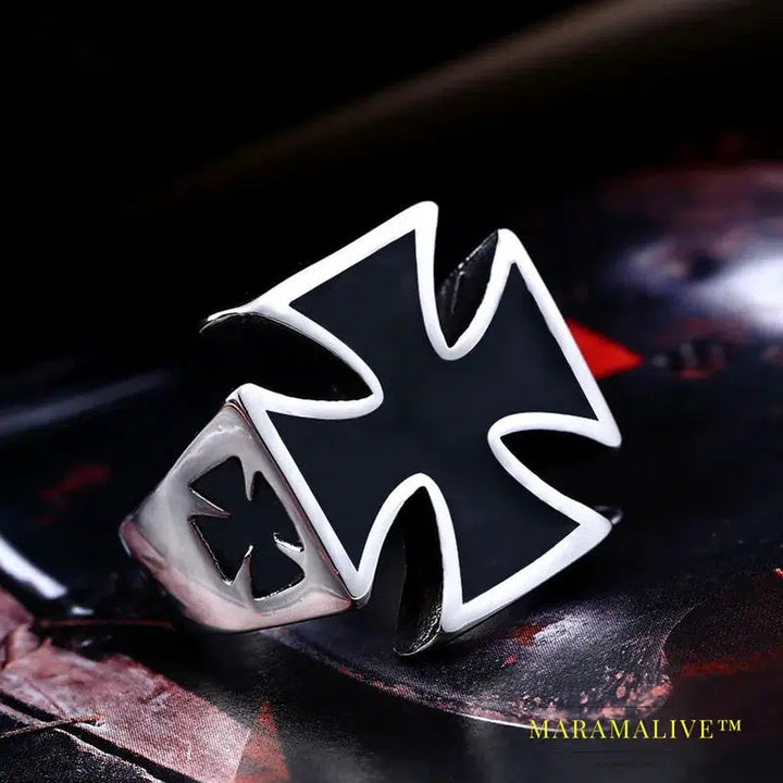 Stainless Steel ring top quality World War II Iron German Cross Man's fashion Jewelry