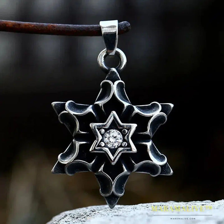 Star Of David Quality Pendant Fashion Chain Unisex Jewelry