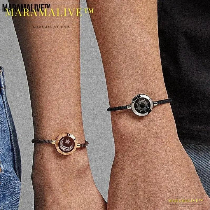 Stay Connected Across the Miles with the Sun-Moon Smart Sensing Couple Bracelet