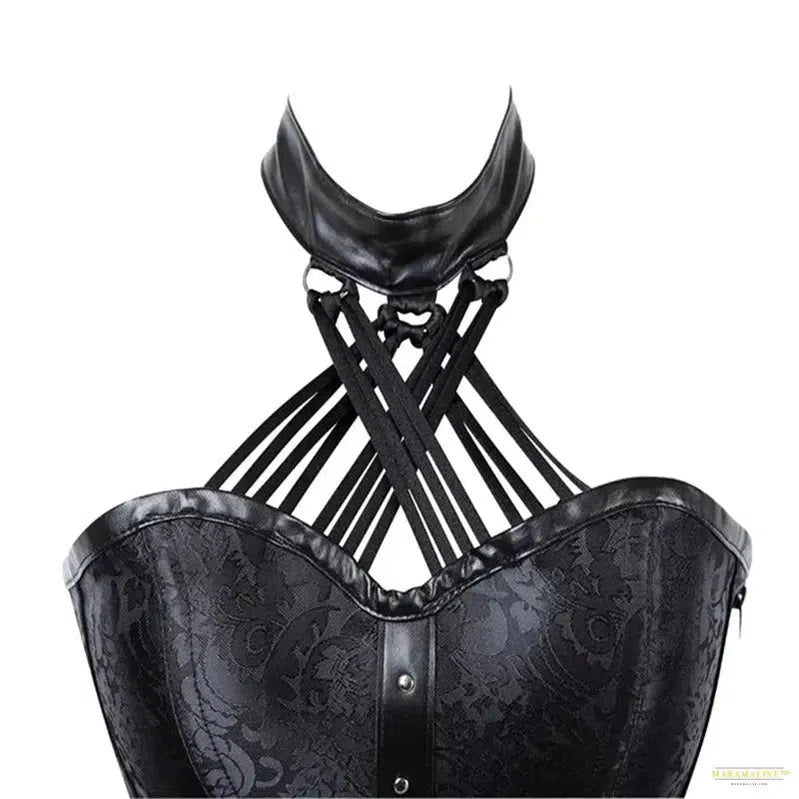 Steampunk Corset Gothic Corsets for Women Shapewear 11 Steel Bone Side Zipper Overbust Black Red Waist