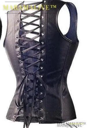 Steampunk Faux Leather Corset