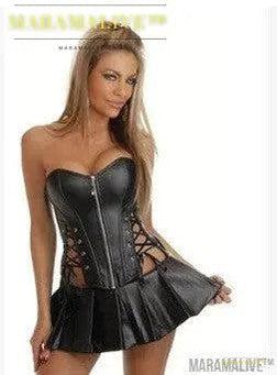 Steampunk Faux Leather Corset