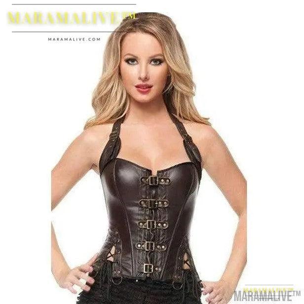 Steampunk Faux Leather Corset