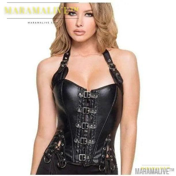 Steampunk Faux Leather Corset