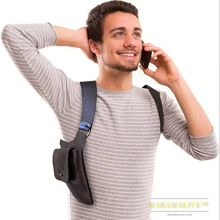 Steampunk Hidden Underarm Shoulder Bag Anti-Theft Concealed Pocket for Men Women Armpit Holster Festival Travel Costume Prop