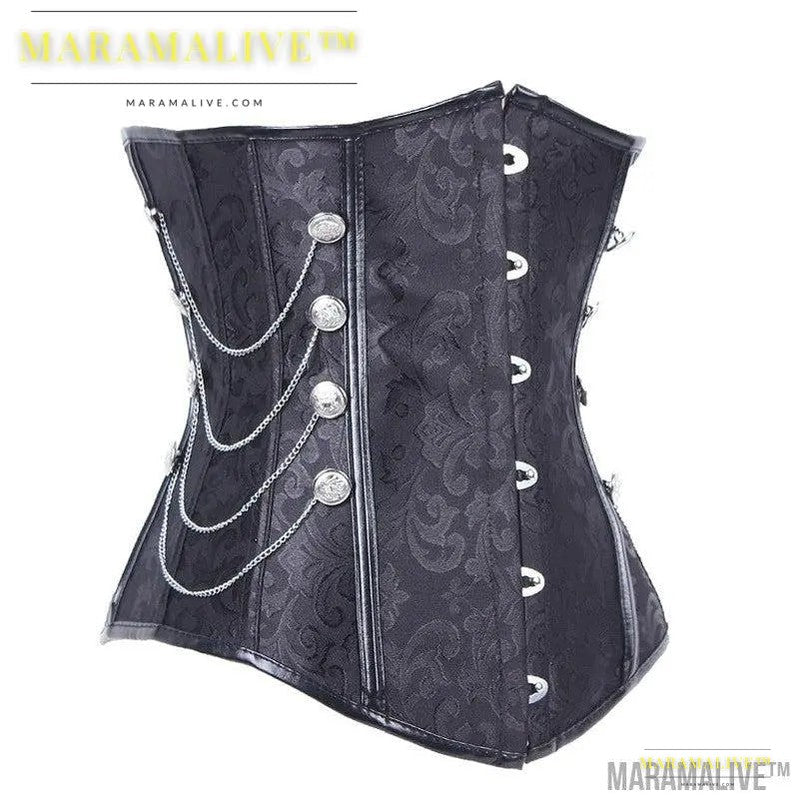 Steampunk Palace Jacquard Tummy Tuck Steel Body Shaper