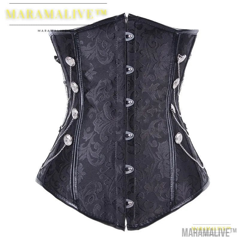 Steampunk Palace Jacquard Tummy Tuck Steel Body Shaper