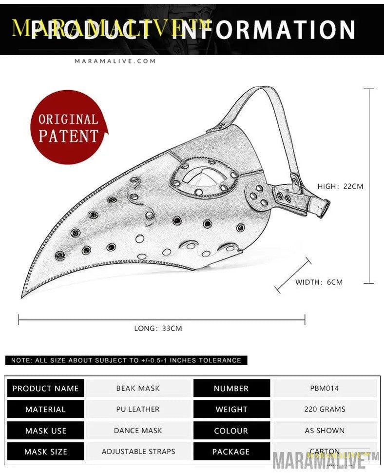 Steampunk Plague Long Beak Party Headgear