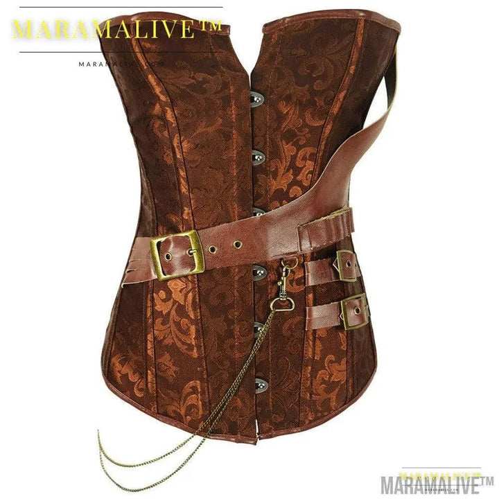 Steampunk Retro Corset, over Bust clothing. Worn to be seen.