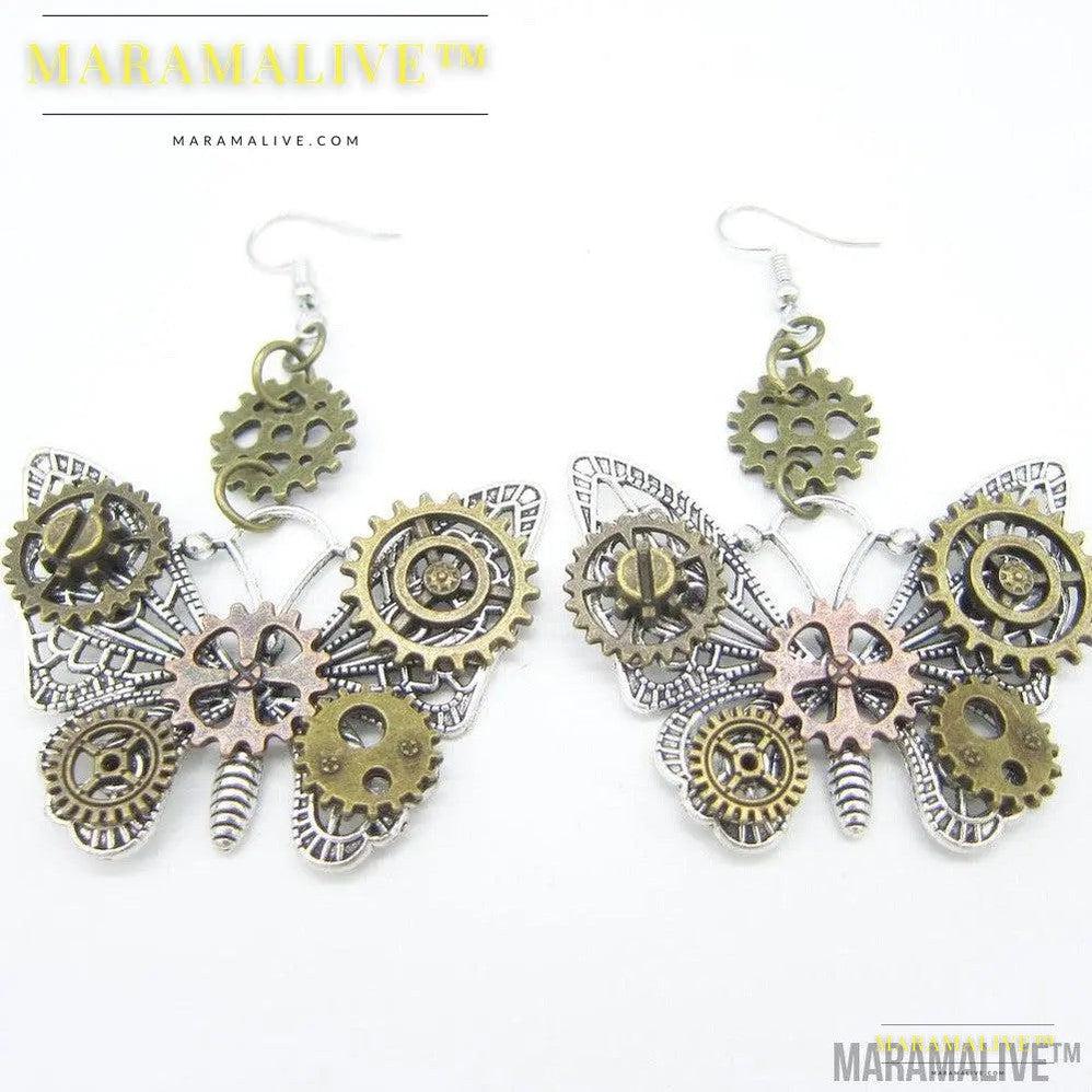 Steampunk Retro DIY Gear Earrings