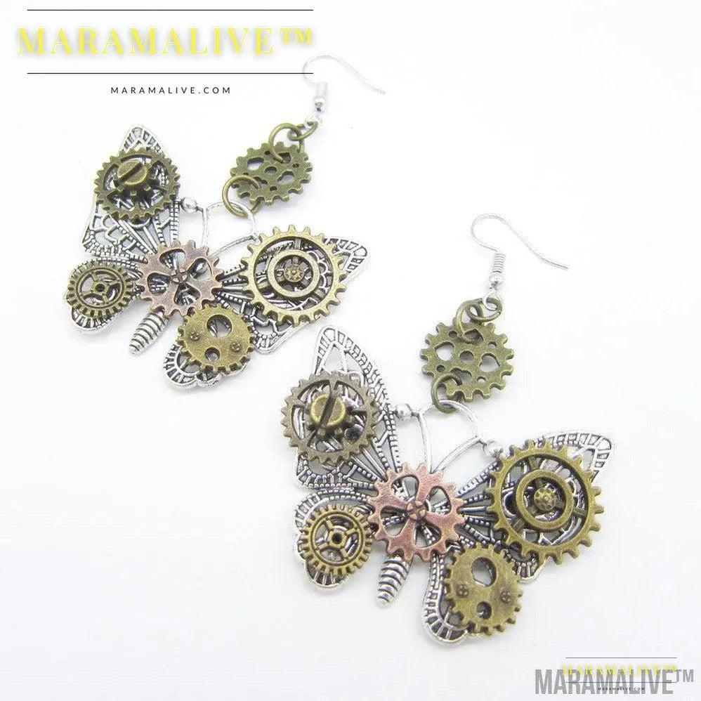 Steampunk Retro DIY Gear Earrings