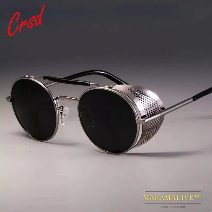 Steampunk Round Retro Luxury Sunglasses | Vintage Goggles