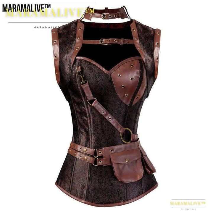 Steampunk Strap, Belt Corset - Retro Punk Unique Bustier