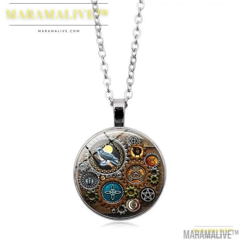 Steampunk Time Stone Necklace