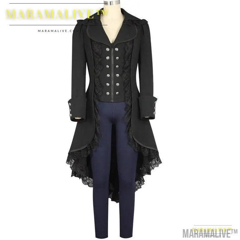 Steampunk Tuxedo Black Gothic Victorian Ladies Jacket