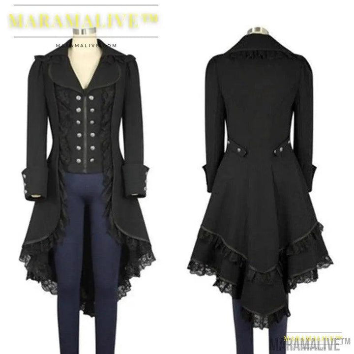 Steampunk Tuxedo Black Gothic Victorian Ladies Jacket