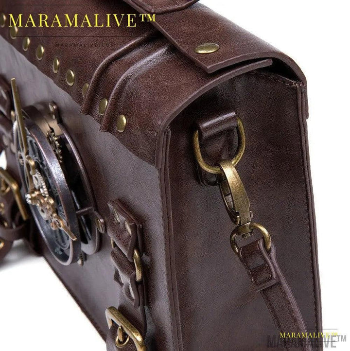 Steampunk industrial retro style shoulder bag For the Steampunk Fan inside you