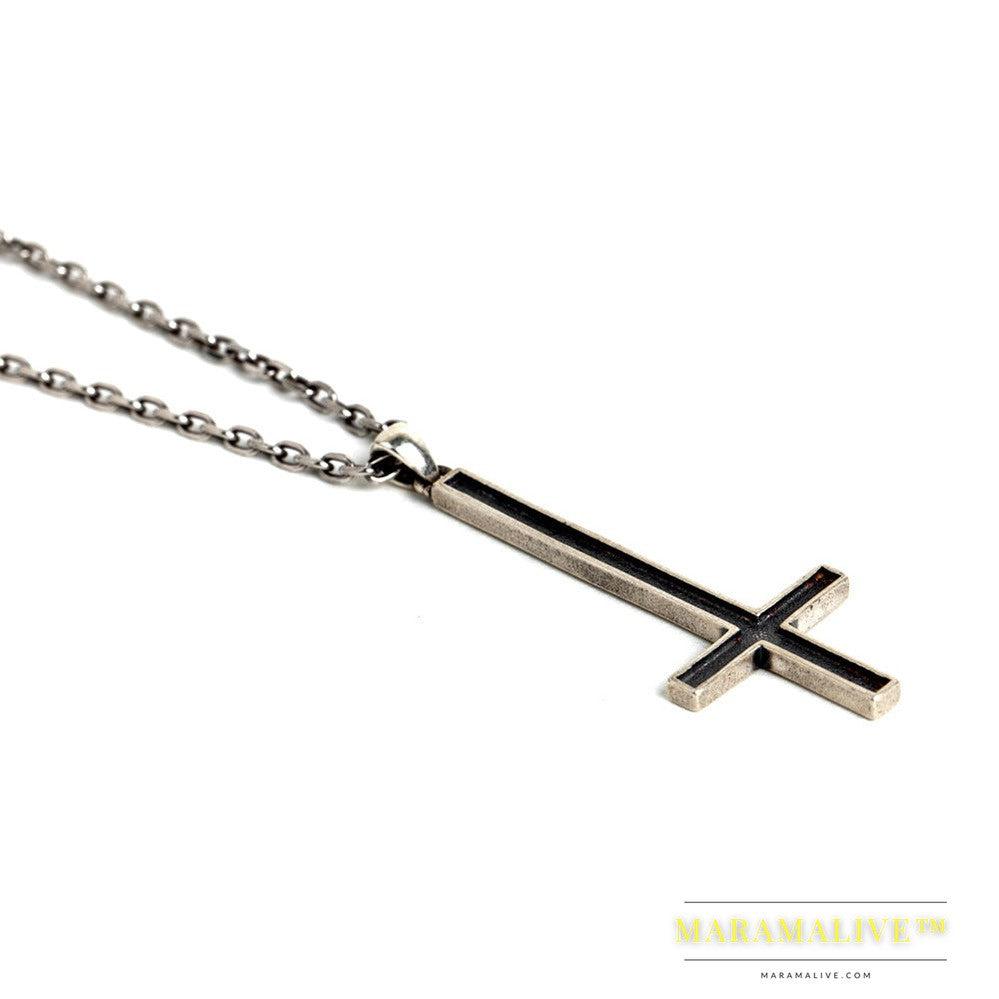 Sterling Silver Inverted Cross Pendant - Cross Jewelry