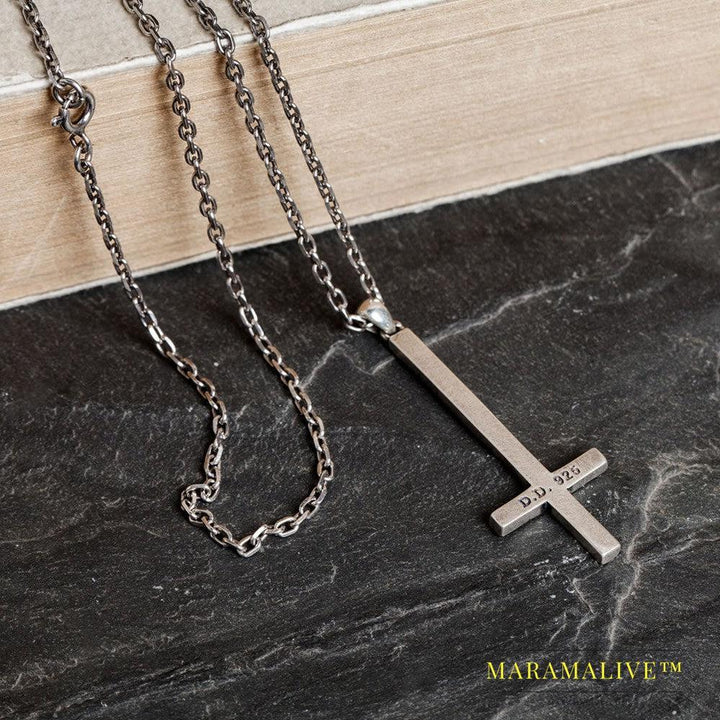 Sterling Silver Inverted Cross Pendant - Cross Jewelry