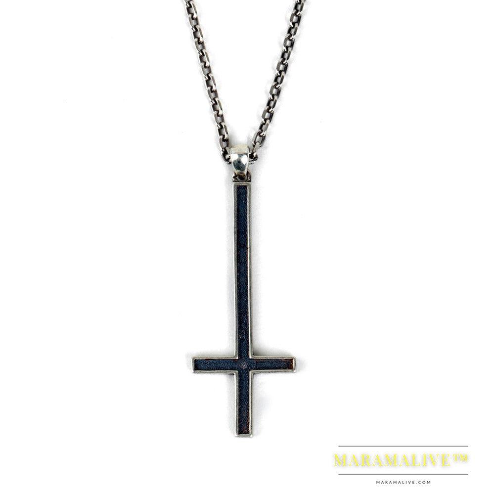 Sterling Silver Inverted Cross Pendant - Cross Jewelry