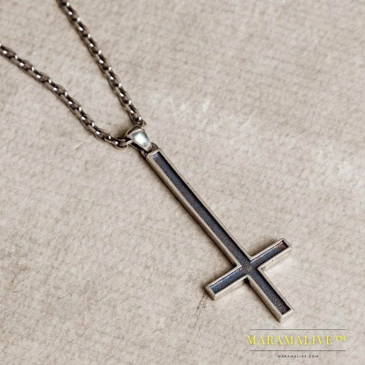 Sterling Silver Inverted Cross Pendant - Cross Jewelry