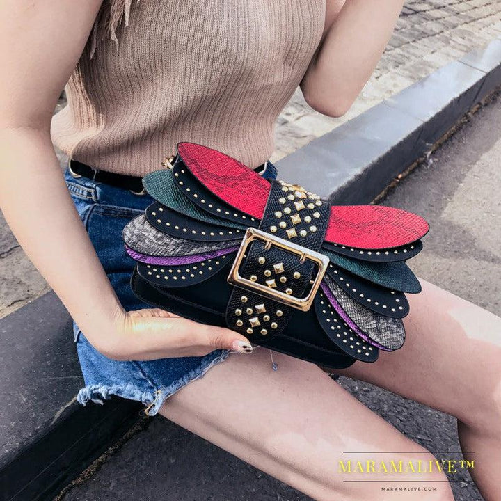 Studded Butterfly Wing Bag Ladies Shoulder Bag