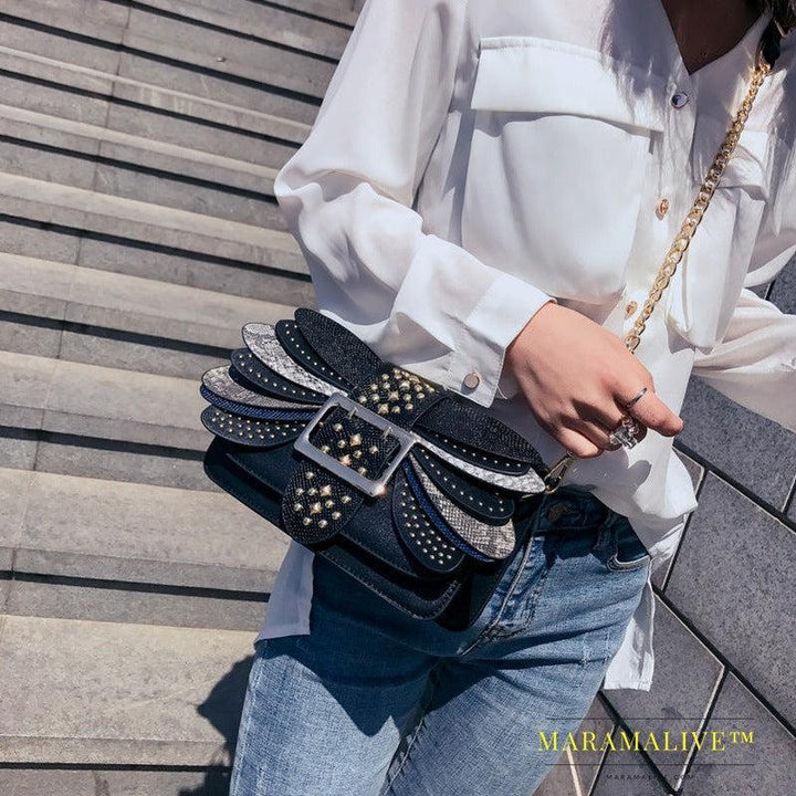 Studded Butterfly Wing Bag Ladies Shoulder Bag