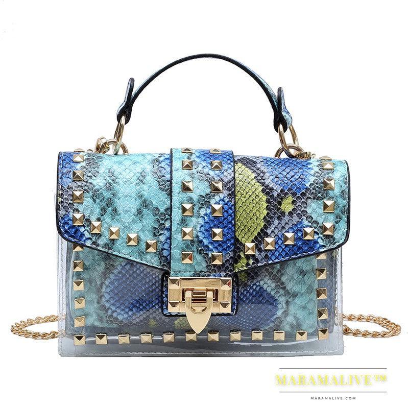 Studded Graffiti All-match Picture And Mother Shoulder Messenger Bag