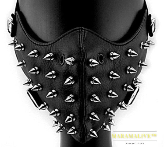 Studded Punk Skull Cycling Mask