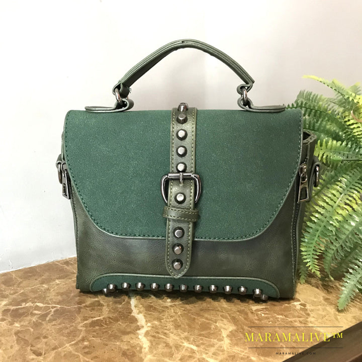 Studded bag female bag messenger bag