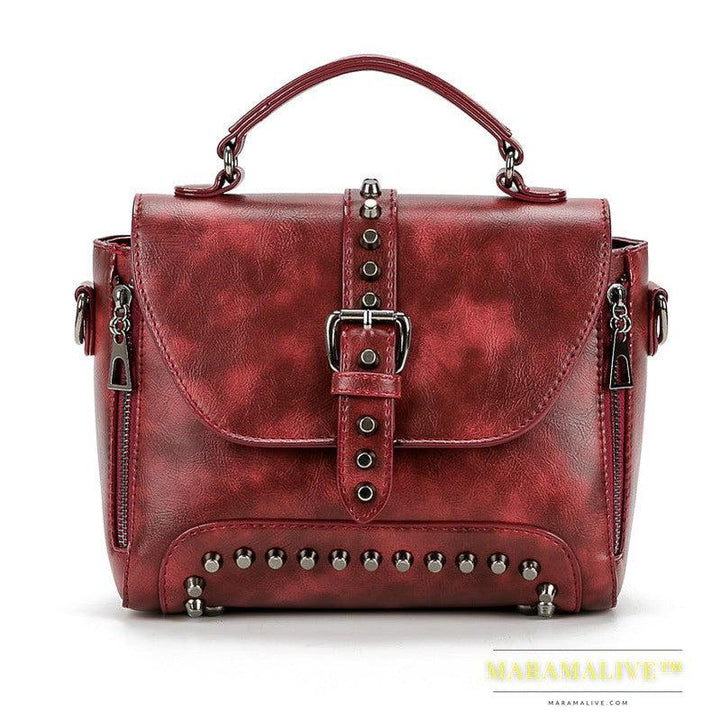 Studded bag female bag messenger bag